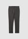 Grey slim fit stretch fabric trousers_4