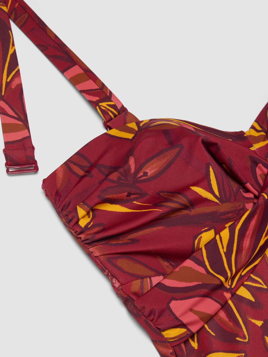 Costume intero in tessuto elasticizzato multicolor con motivo floreale_5