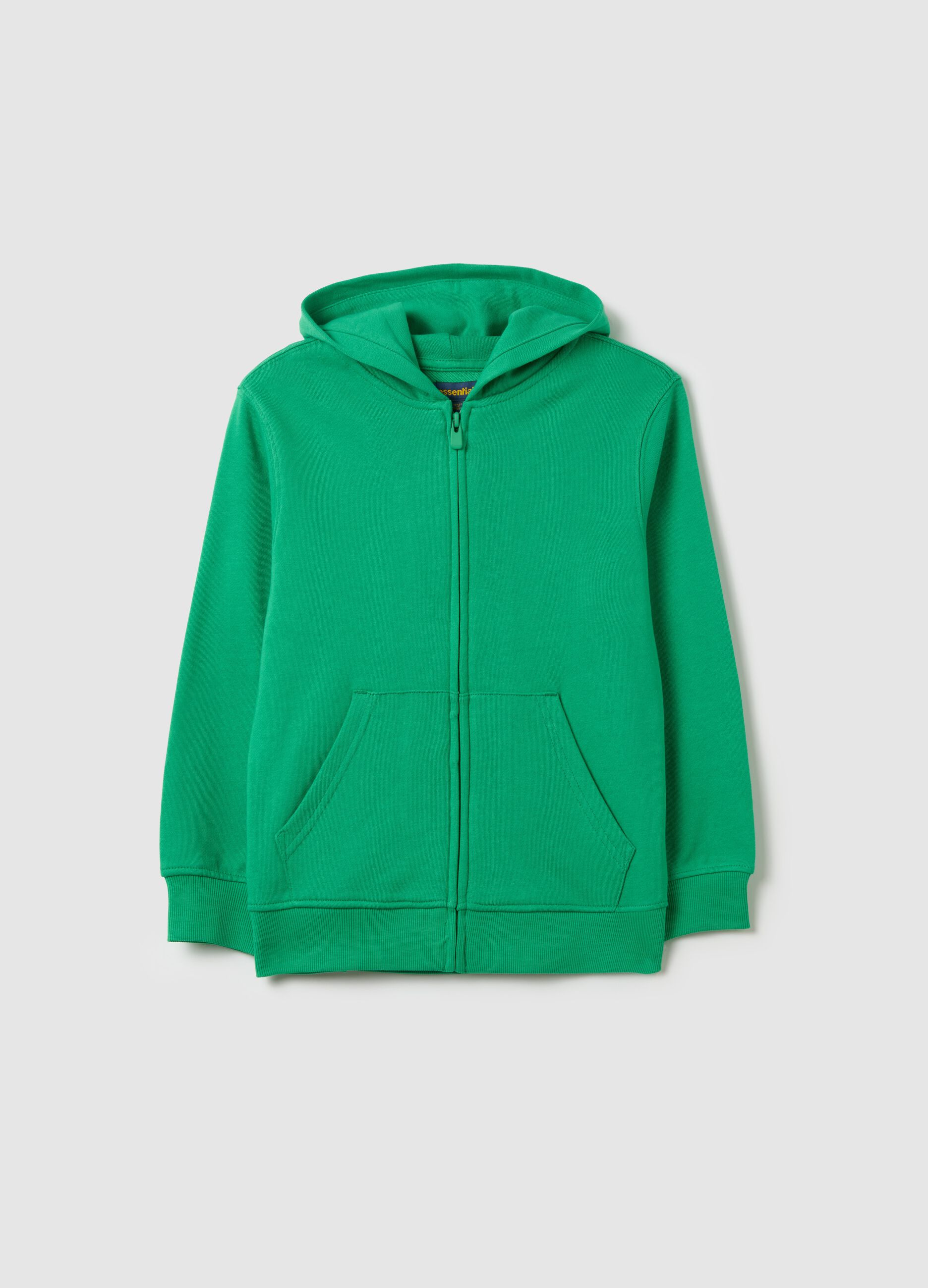 Full-zip sweatshirt in French terry with hood