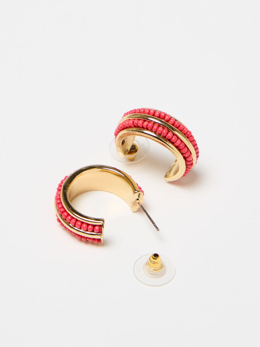 Semi-circle earrings with beads_2