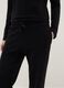 Black Cotton Blend Jogger Trousers, Regular Fit_3