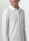 Boys&rsquo; white organic cotton piqu&eacute; polo shirt, regular fit_1