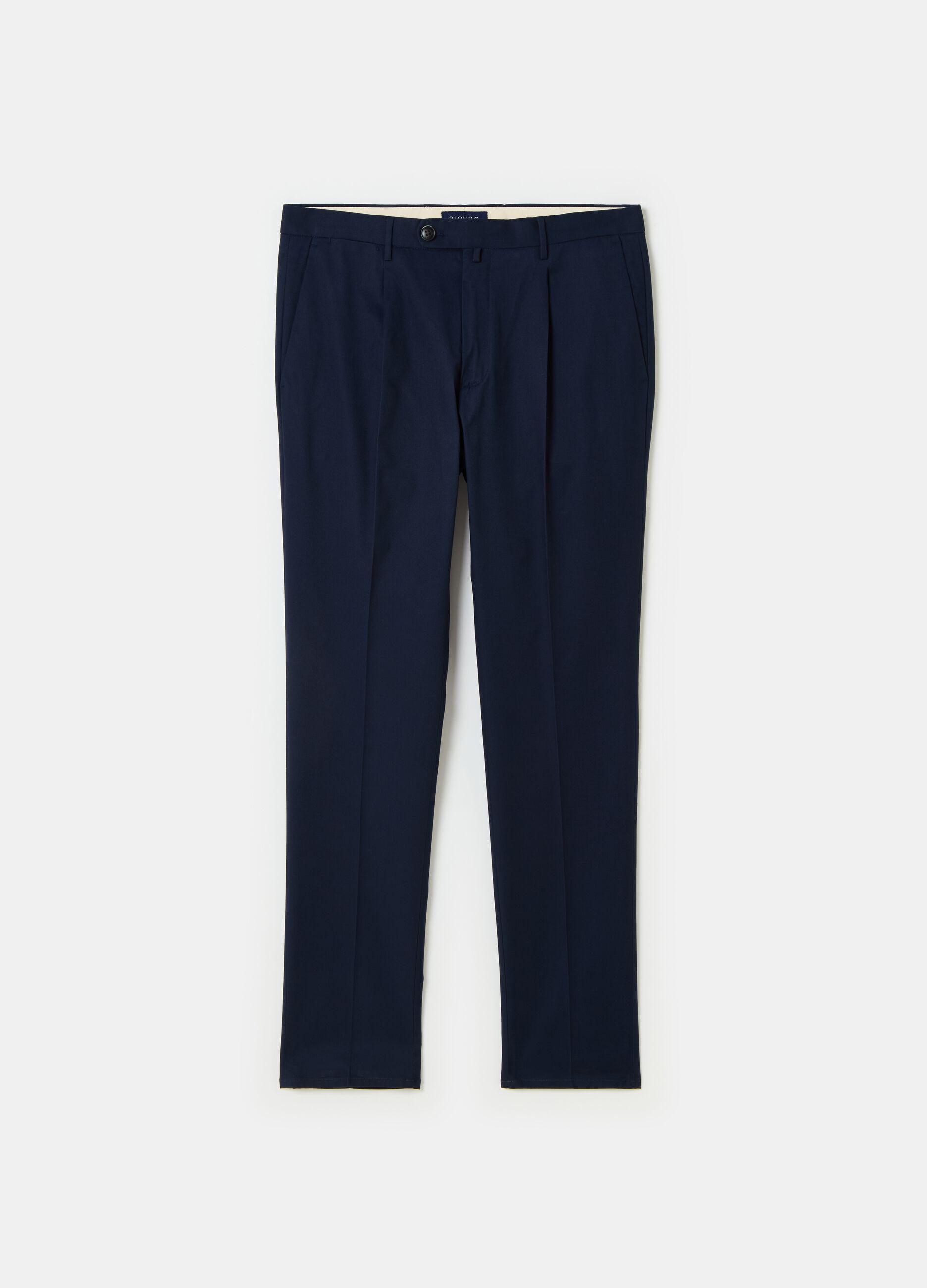 Pantaloni chino in cotone stretch PIOMBO