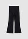 Girls' Black Cotton Blend Flare Leggings_1