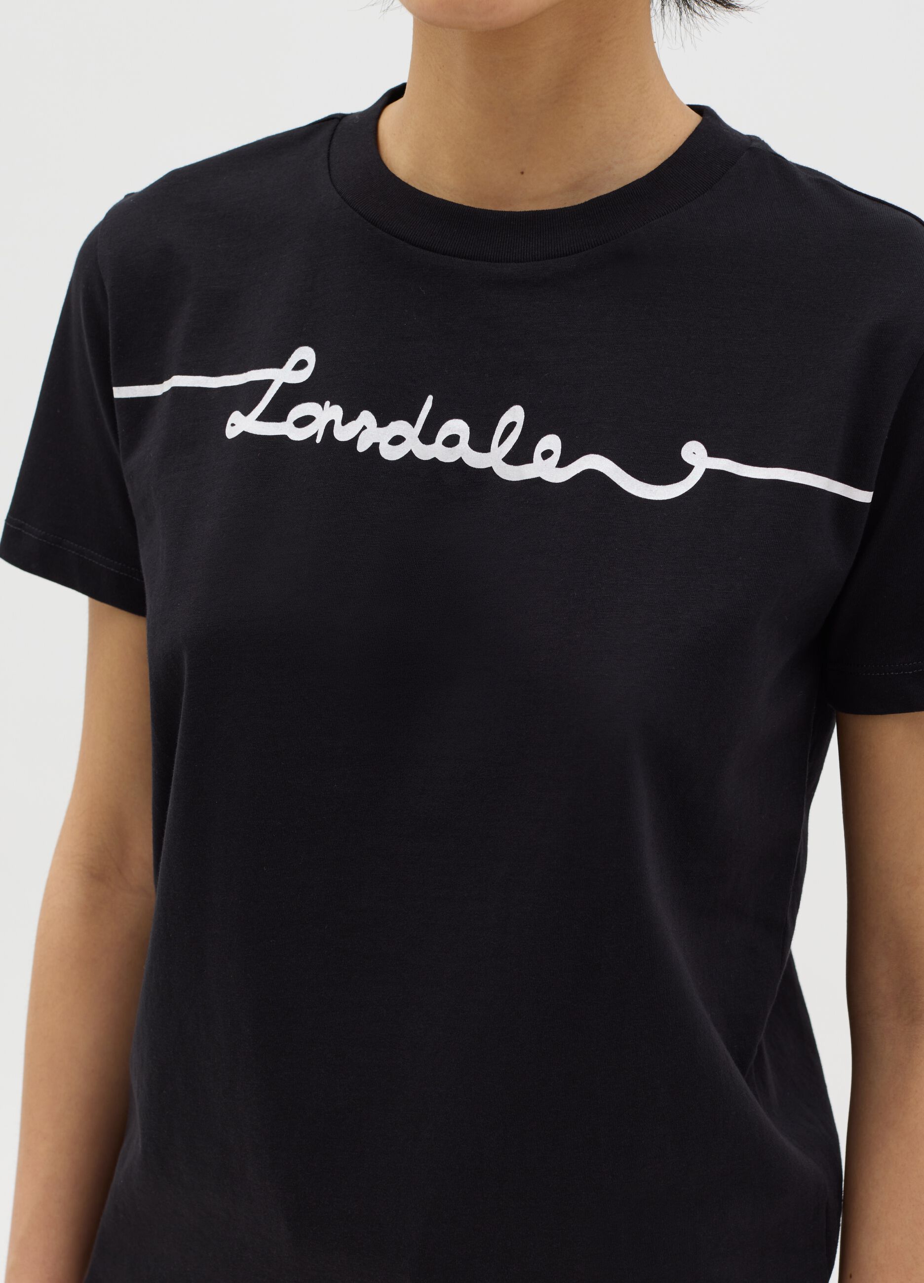 Cotton T-shirt with logo print