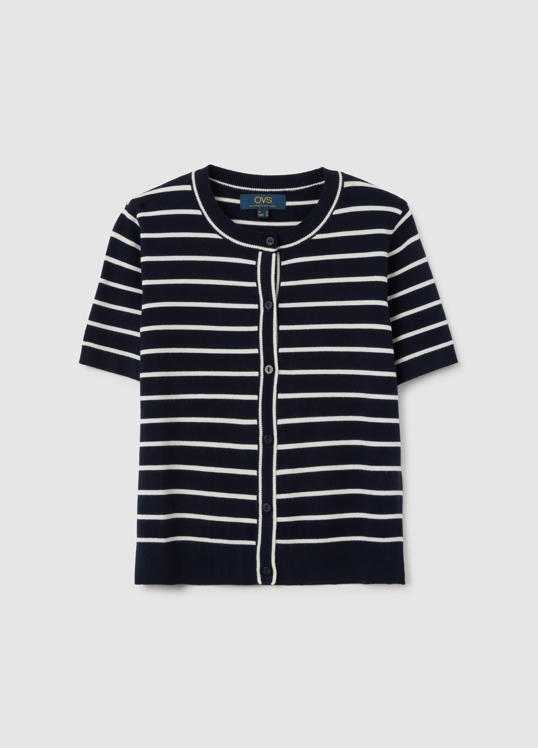 Women's multicolor regular fit cardigan in stretch blend fabric