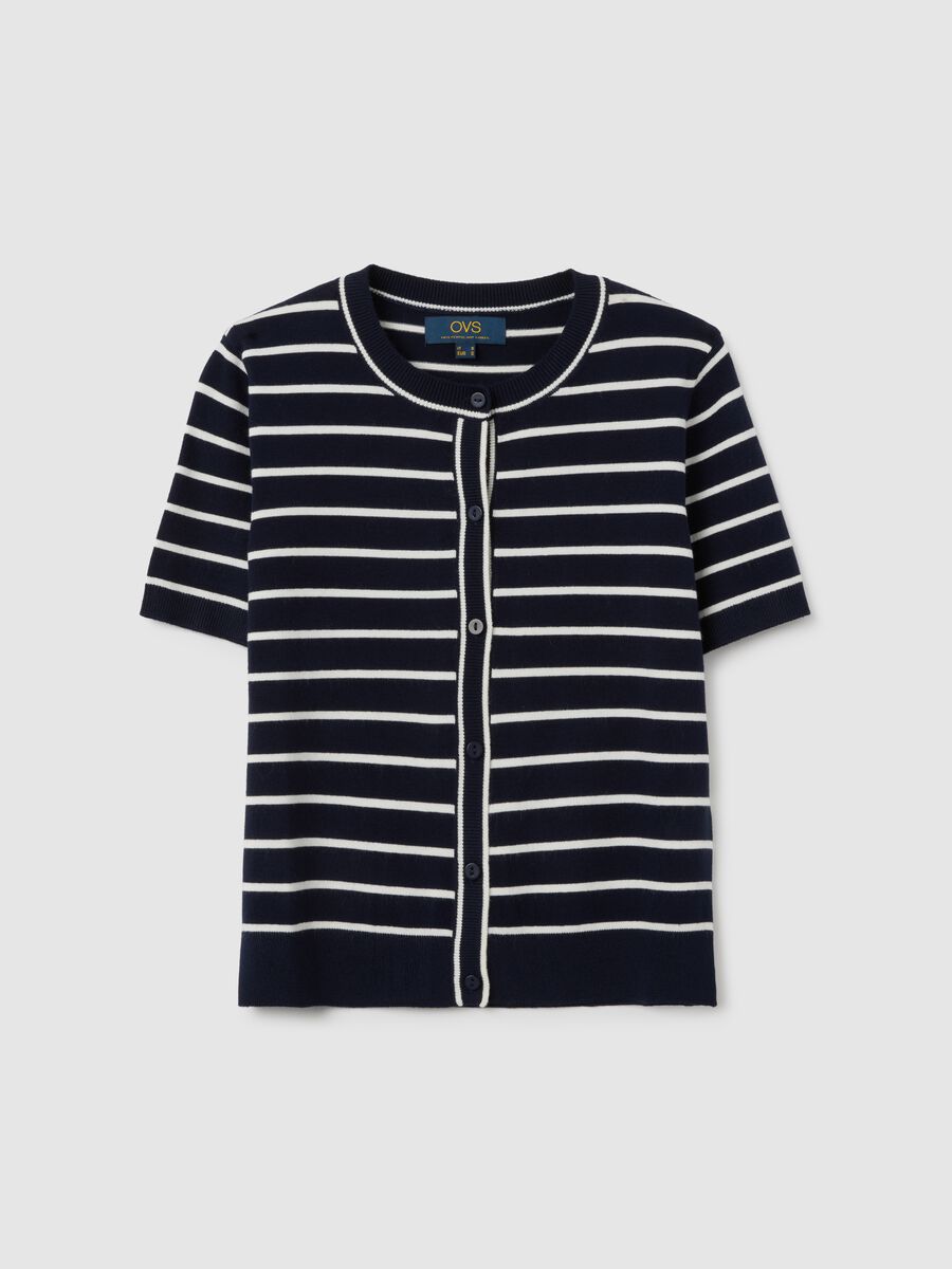 Women's multicolor regular fit cardigan in stretch blend fabric_4