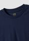 Blue fitted short-sleeve T-shirt in pure cotton_5