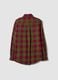 Camicia verde a quadri in flanella di puro cotone regular fit_6