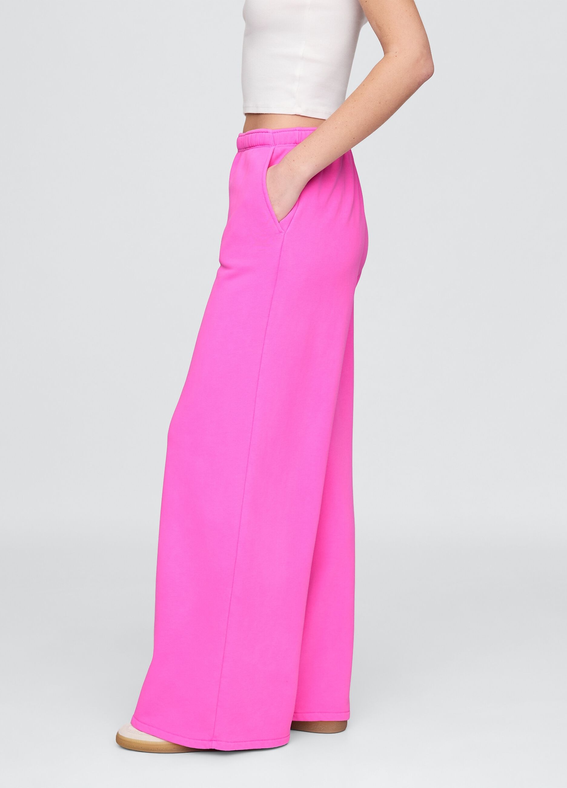 Wide Leg Pink Palazzo Trousers
