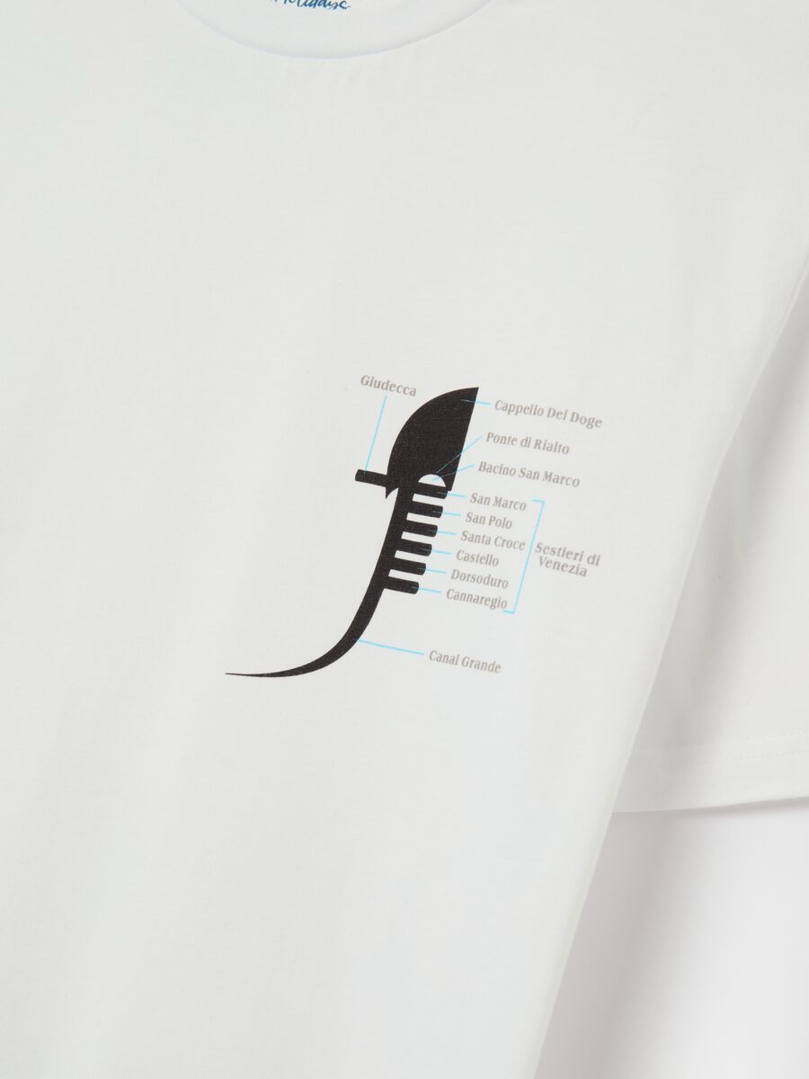 Cotton T-shirt with gondola prow head print_5