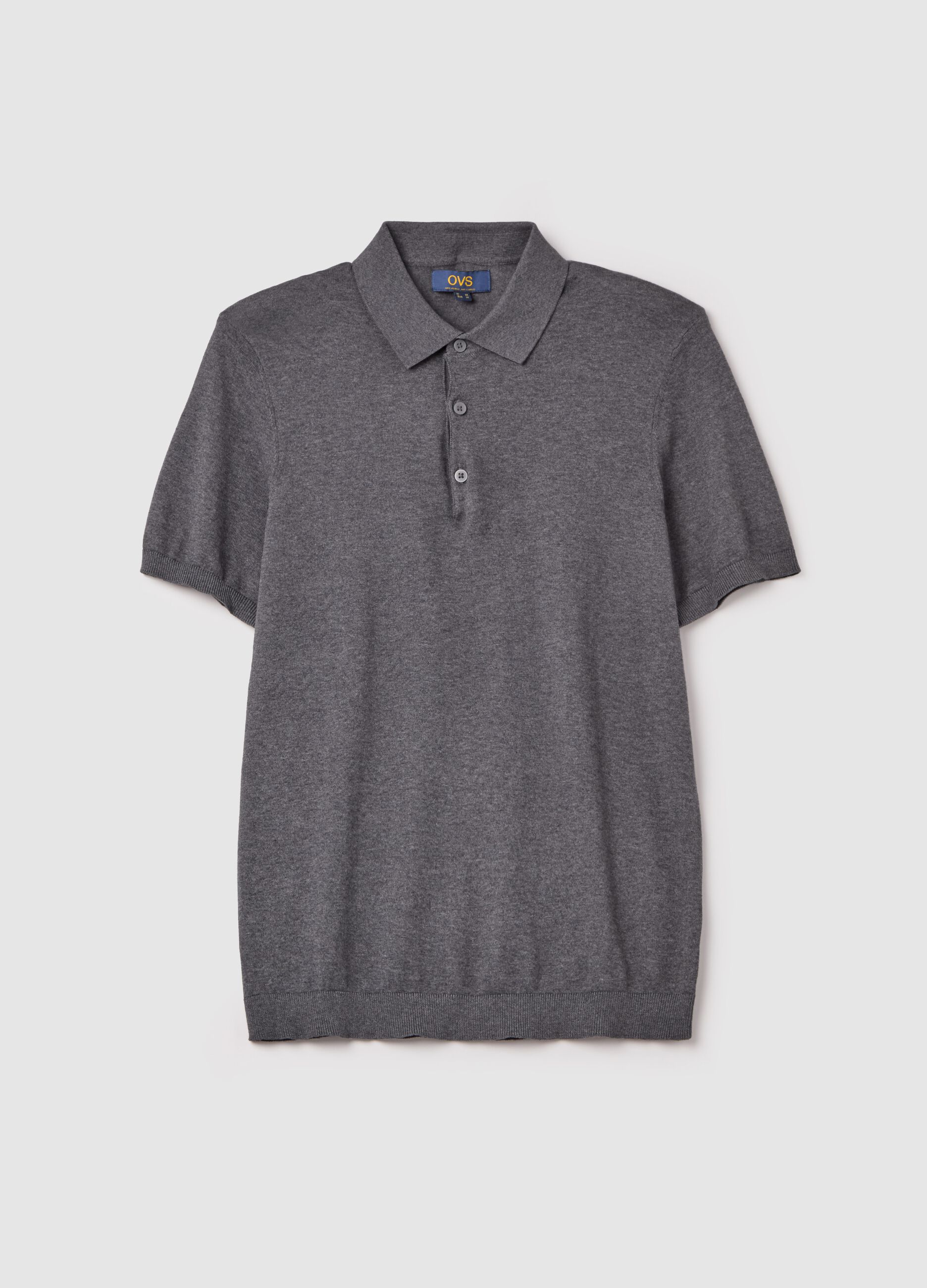 Polo shirt in solid colour cotton