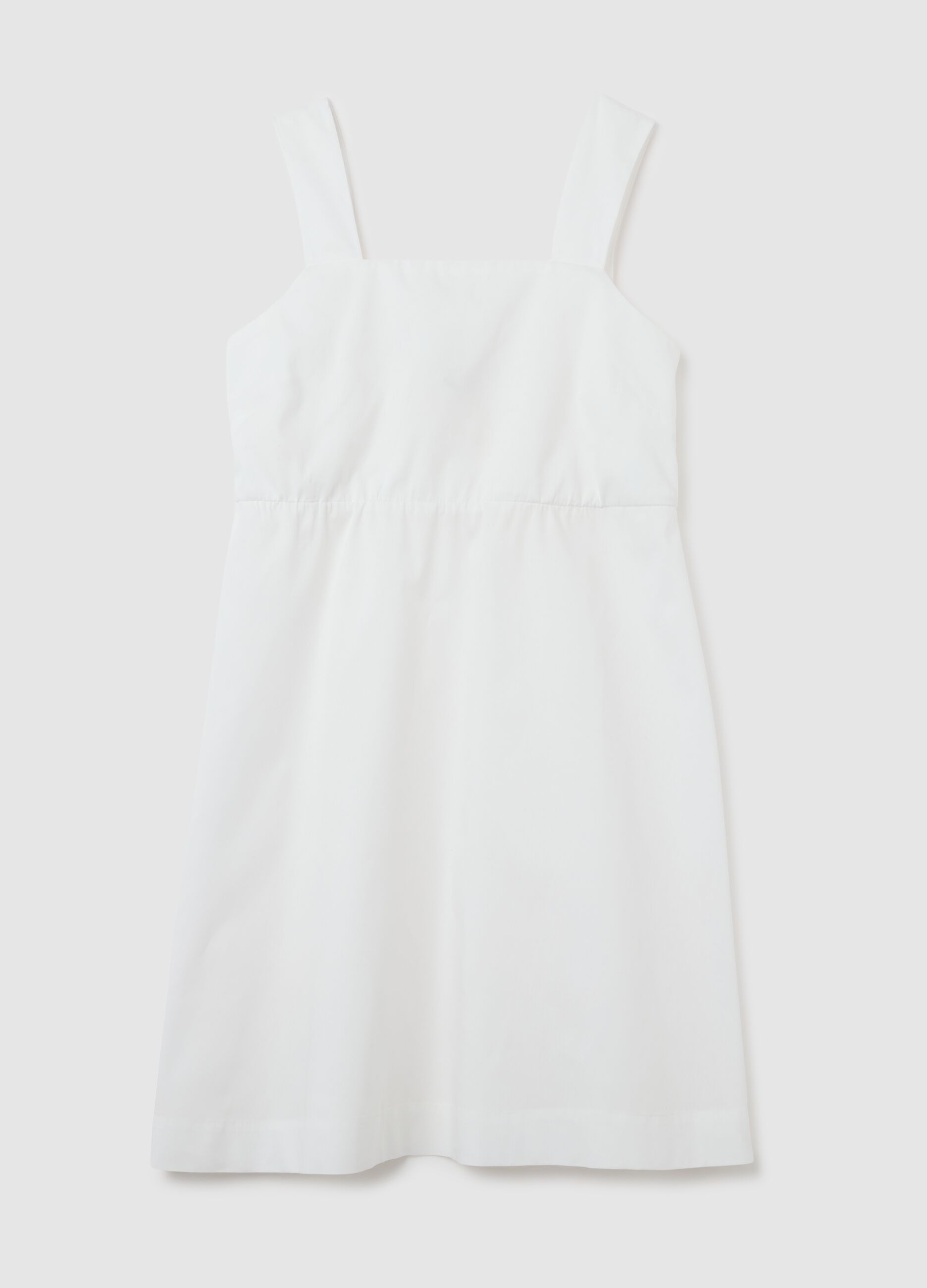 Abito da donna in puro cotone bianco regular fit