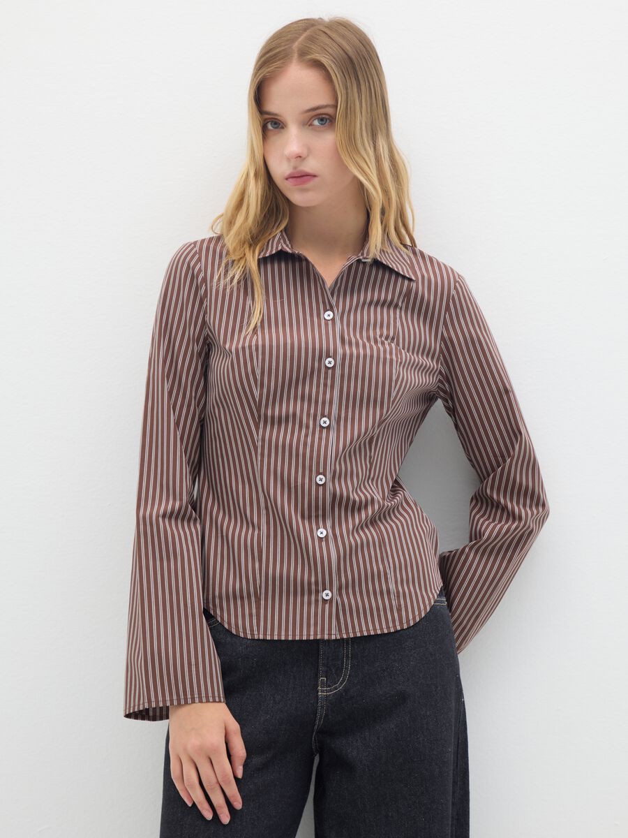 Multicolour pure cotton slim fit shirt_0
