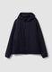 Navy blue hooded jacket with zip_4