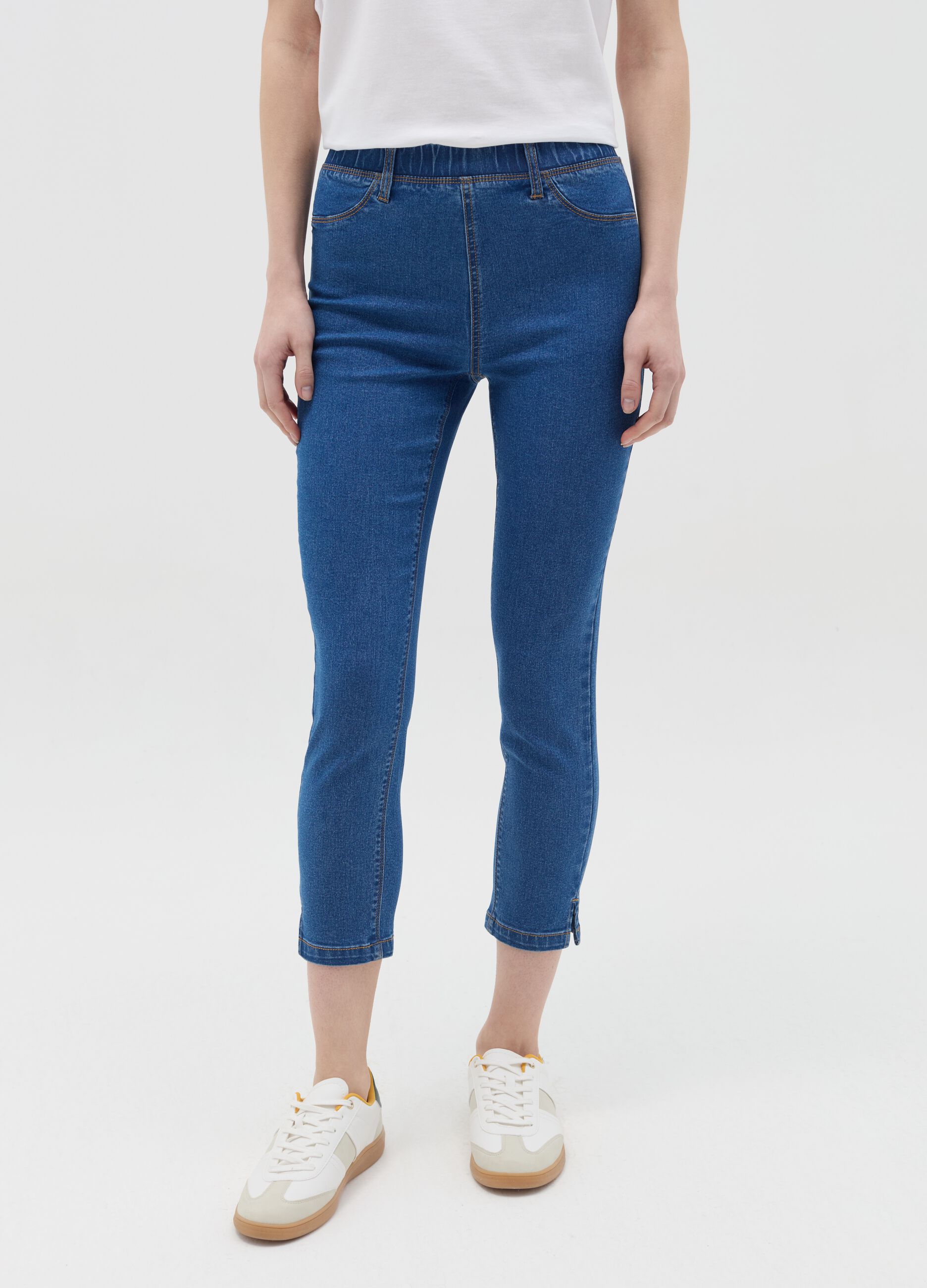 Cropped stretch jeggings