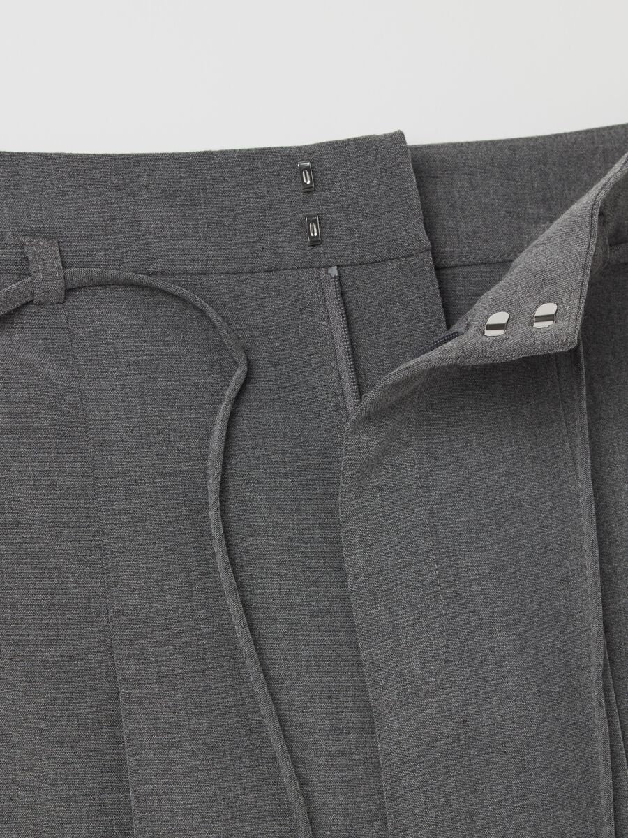 Pleated miniskirt with belt_5