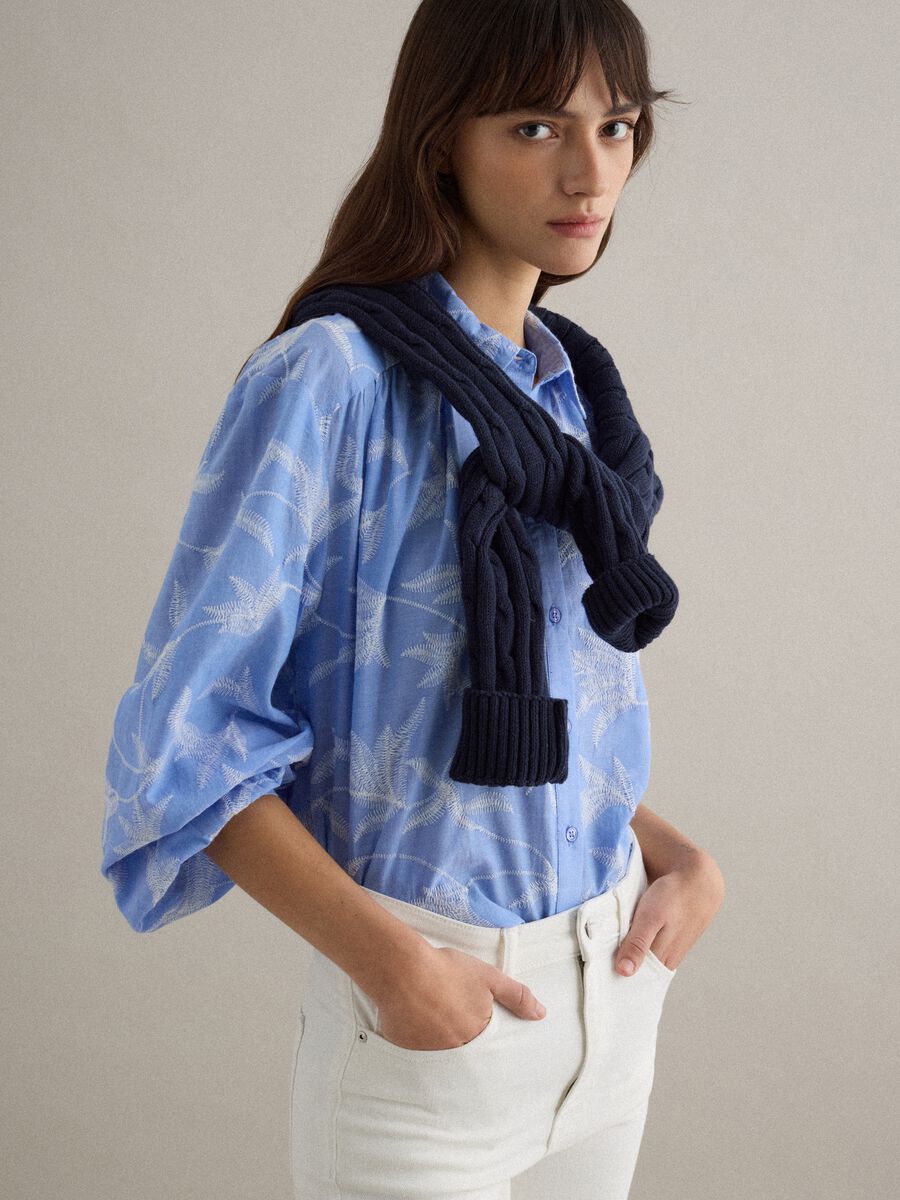 Multicolour pure cotton regular fit shirt with pattern_0