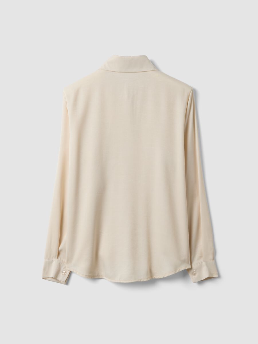 Beige viscose-blend shacket, regular fit_1