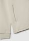 Beige cotton blend zip-up sweatshirt with regular fit_5
