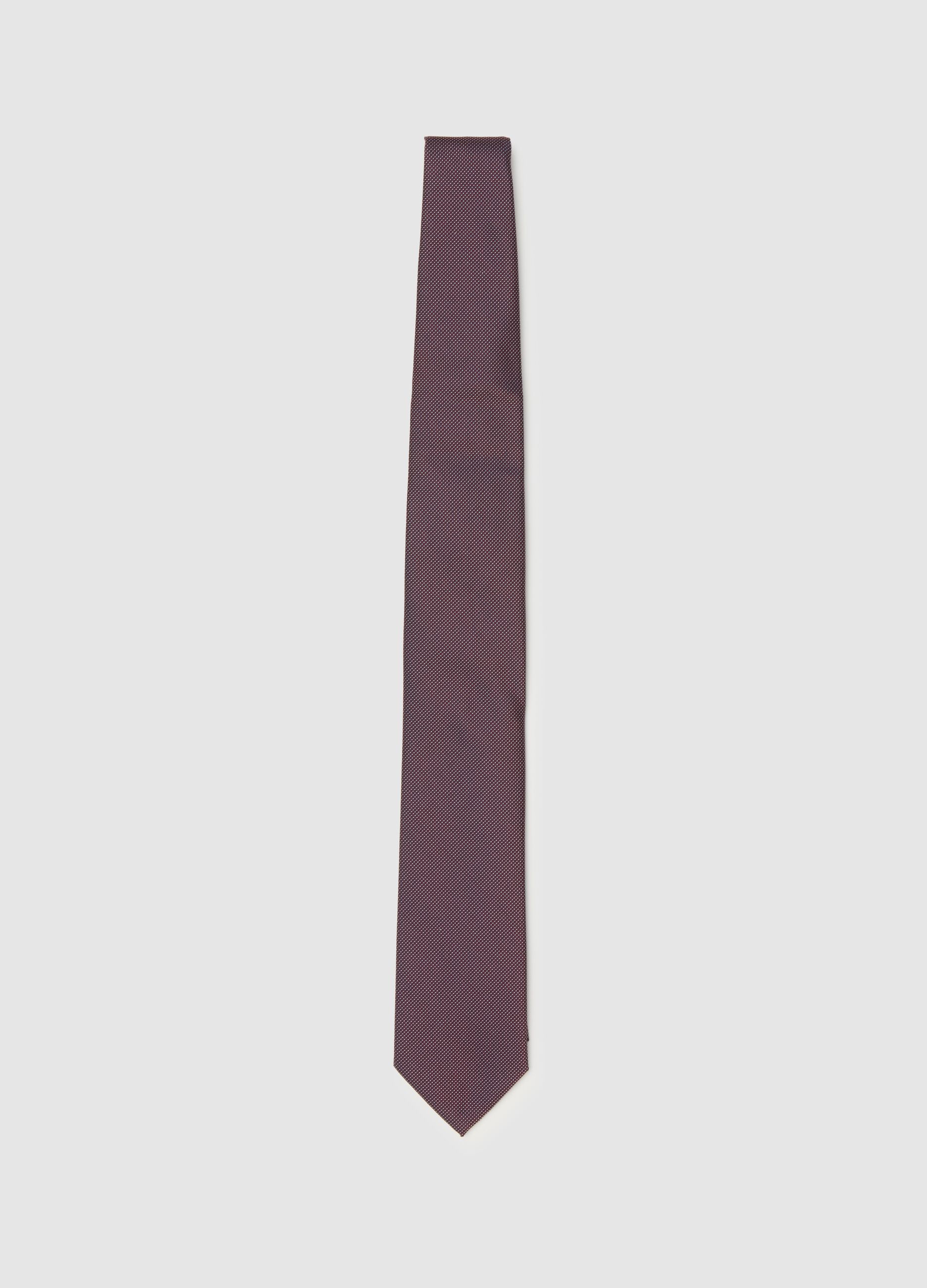 Brown tie in premium fabric