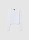 Girls' stretch cotton white regular fit top_3