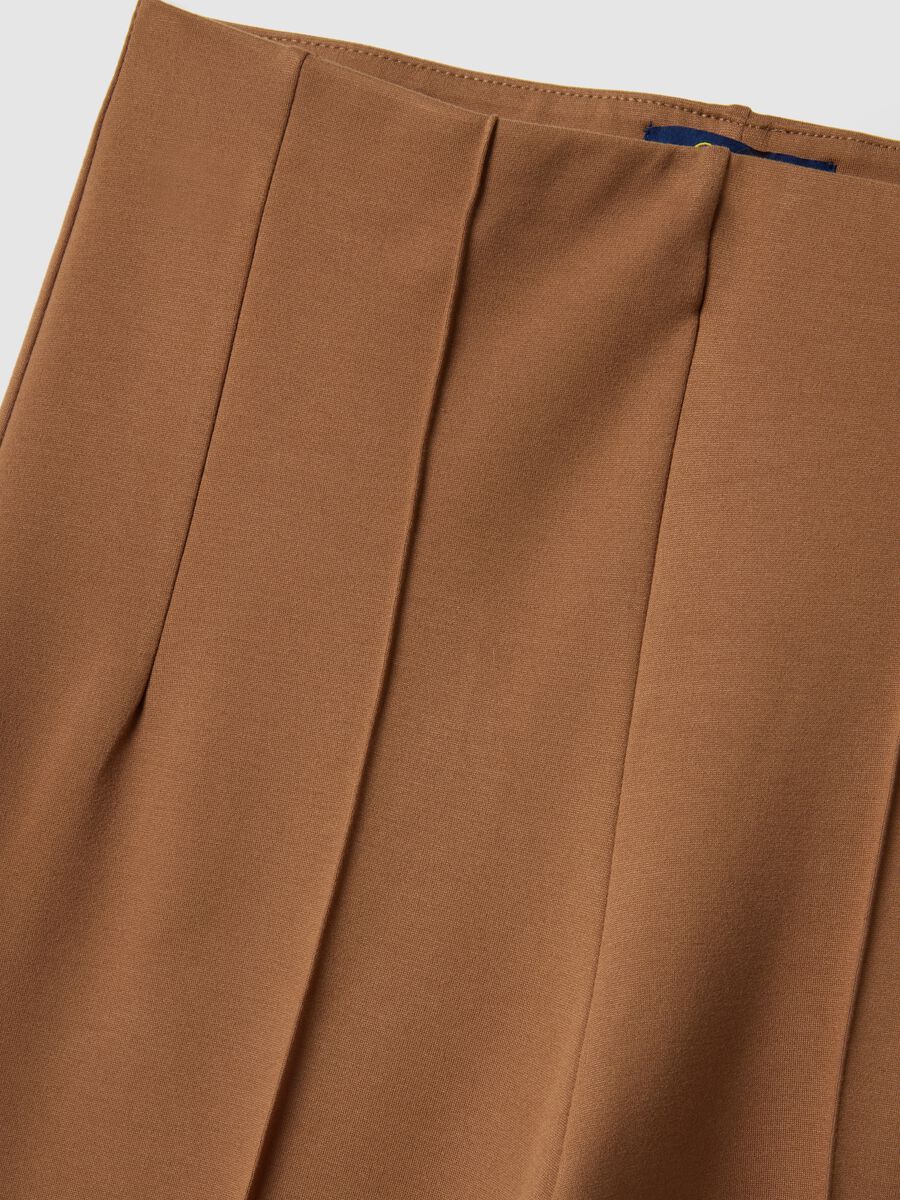 Brown Flare Fit Leggings_5