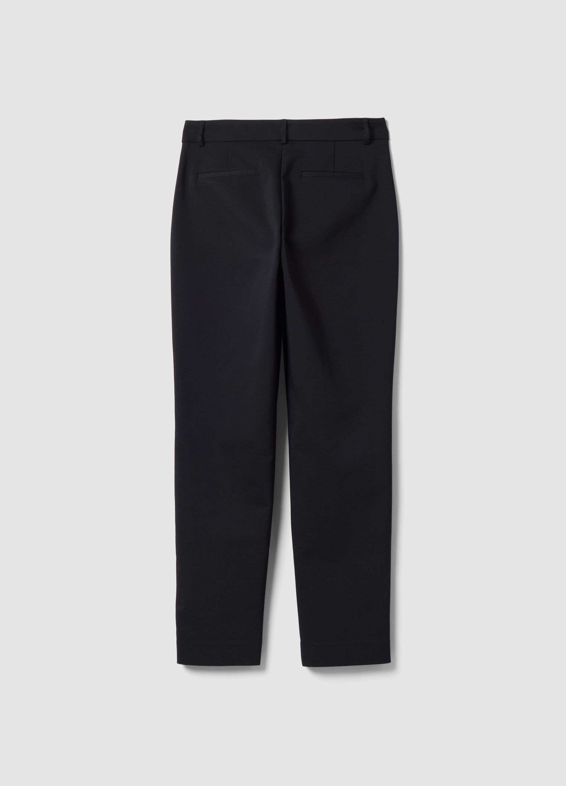 Pantaloni neri slim in cotone elasticizzato