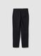 Pantaloni neri slim in cotone elasticizzato_2
