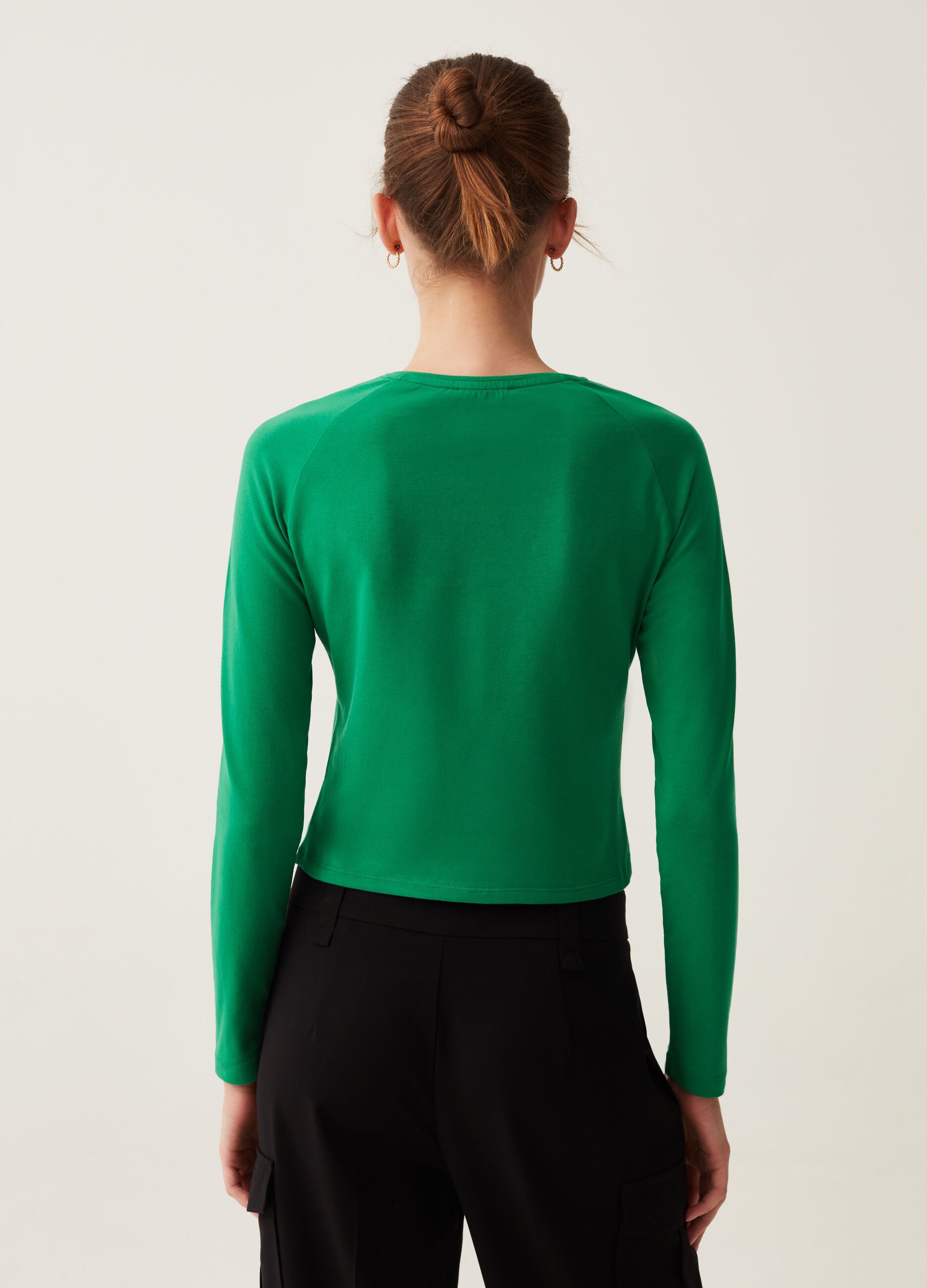 T-shirt a maniche lunghe con stampa_2