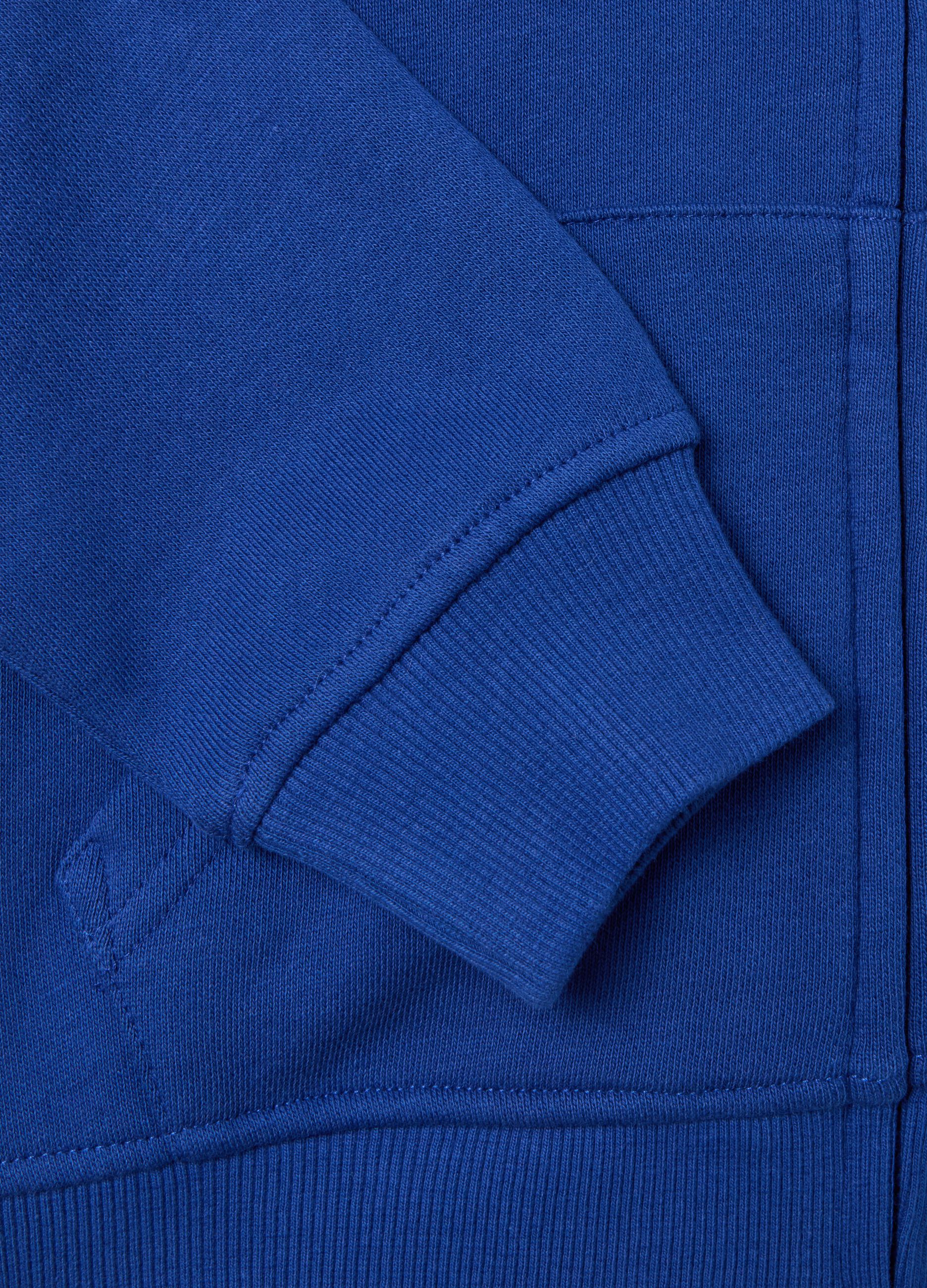 French terry full-zip hoodie