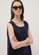Long blue pure linen dress, regular fit_2