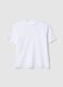 White crew neck pure cotton t-shirt regular fit_4