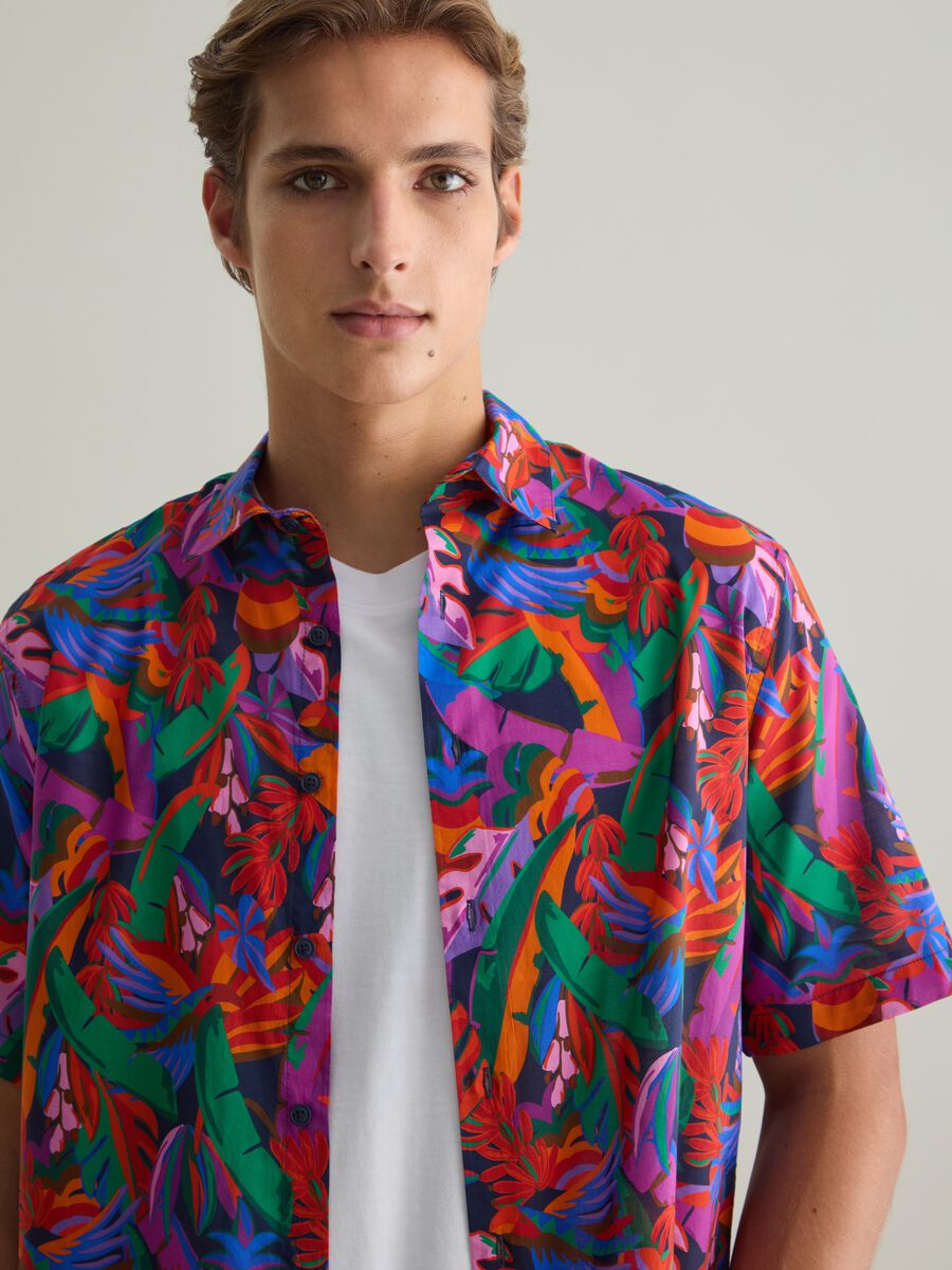 Men's pure cotton multicolour regular fit shirt_3