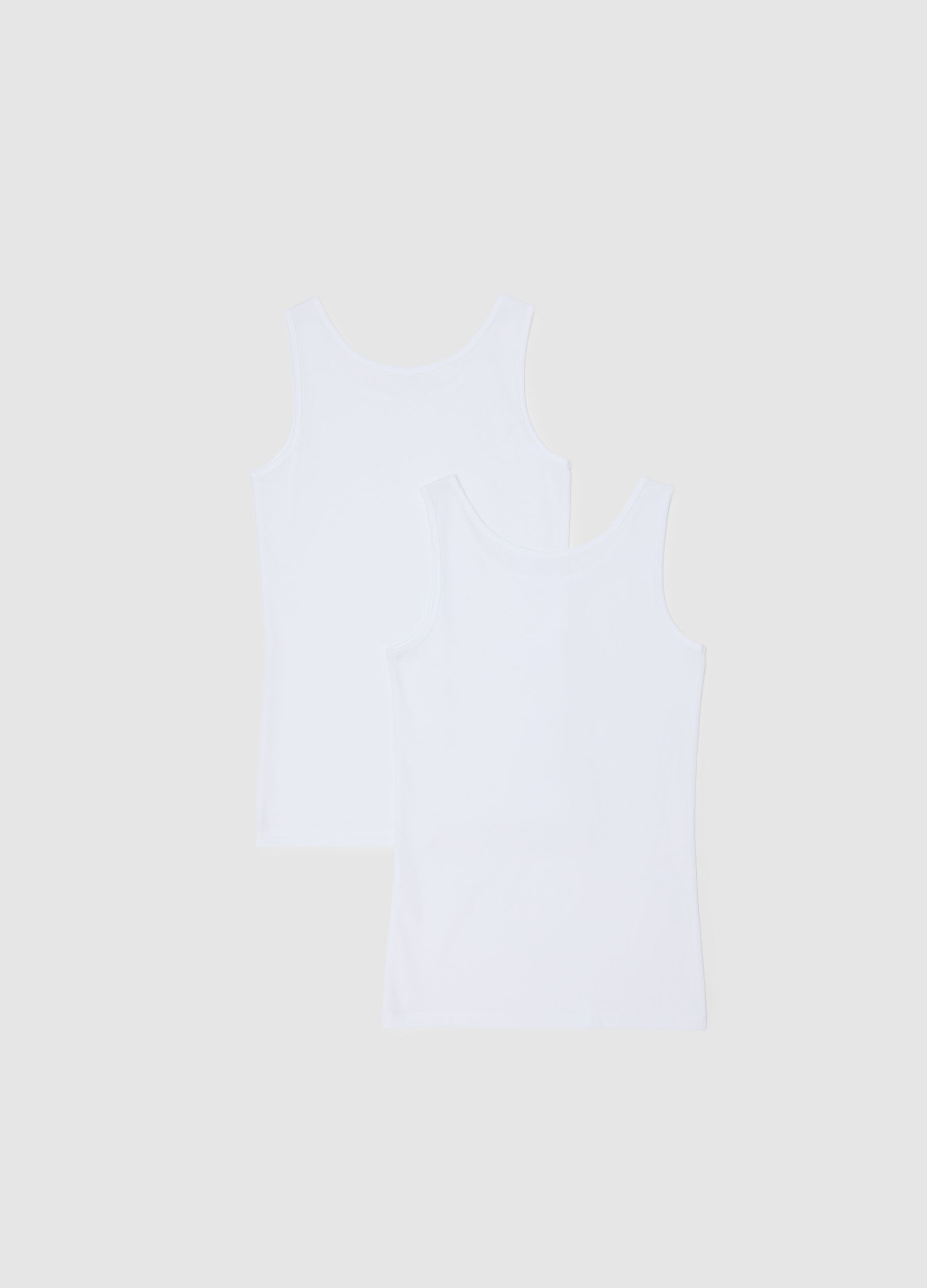White Cotton Vest for Girls