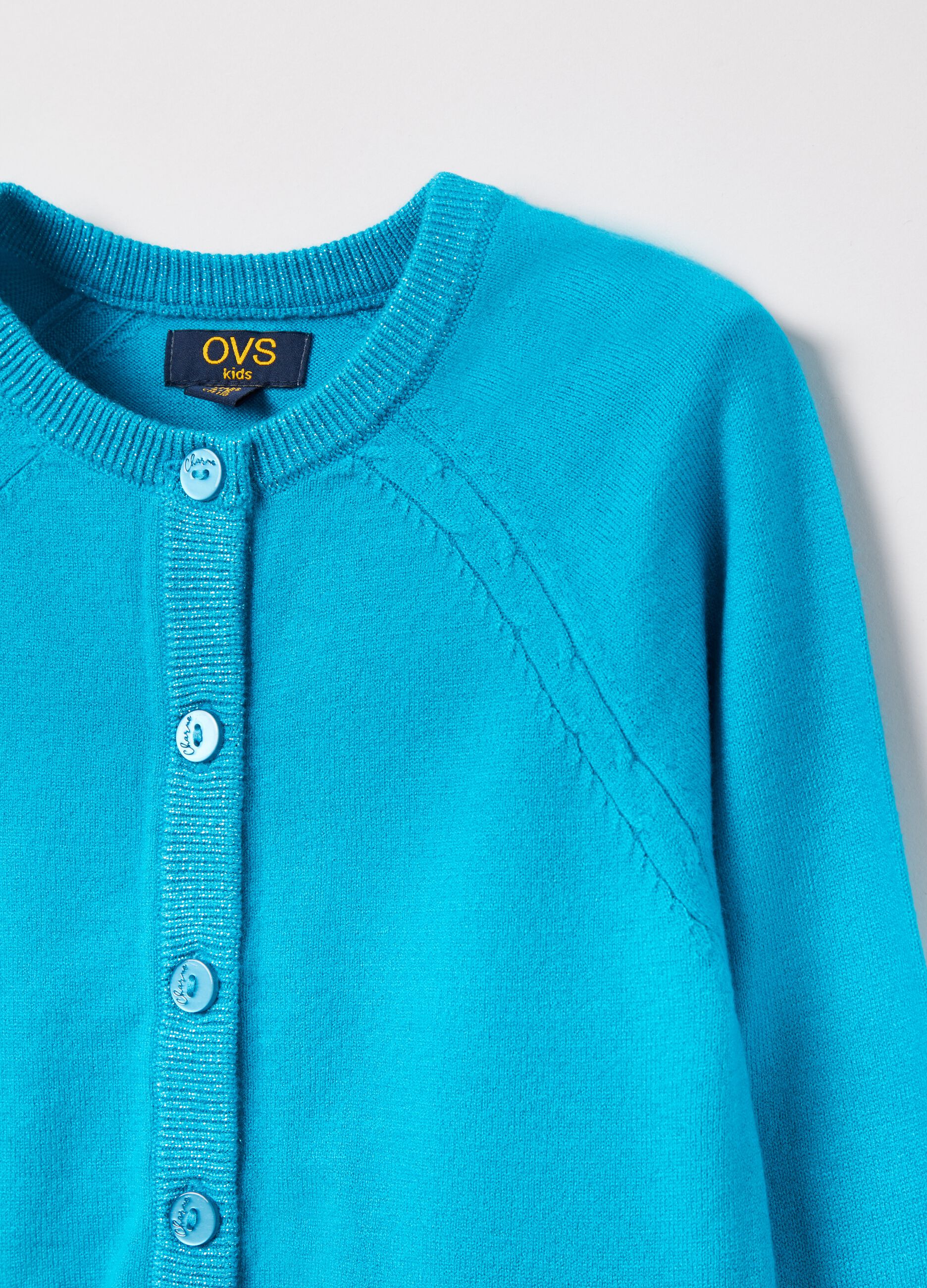 Cardigan girocollo con lurex_2