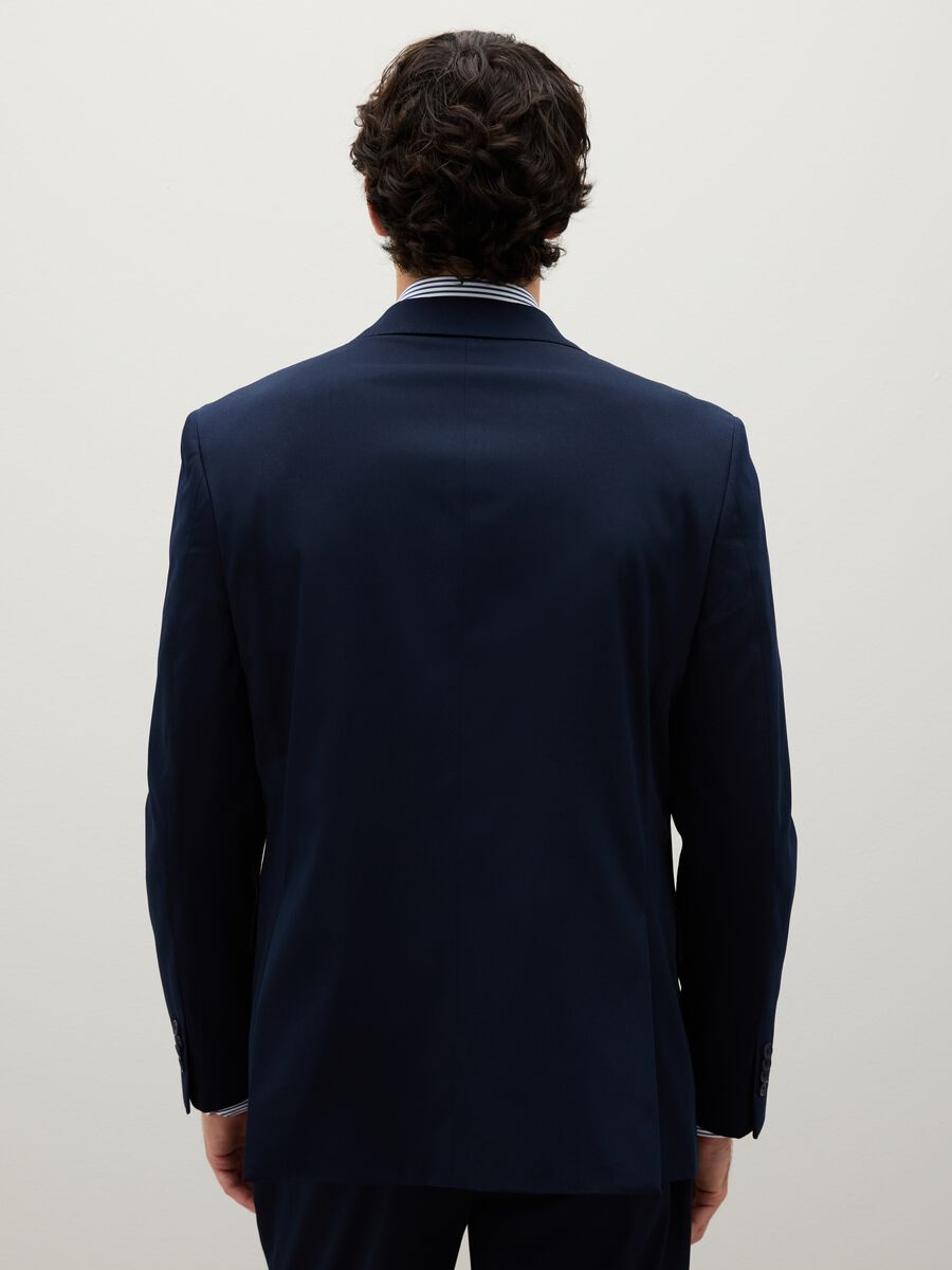 Regular Fit Blue Mixed Jacket_2