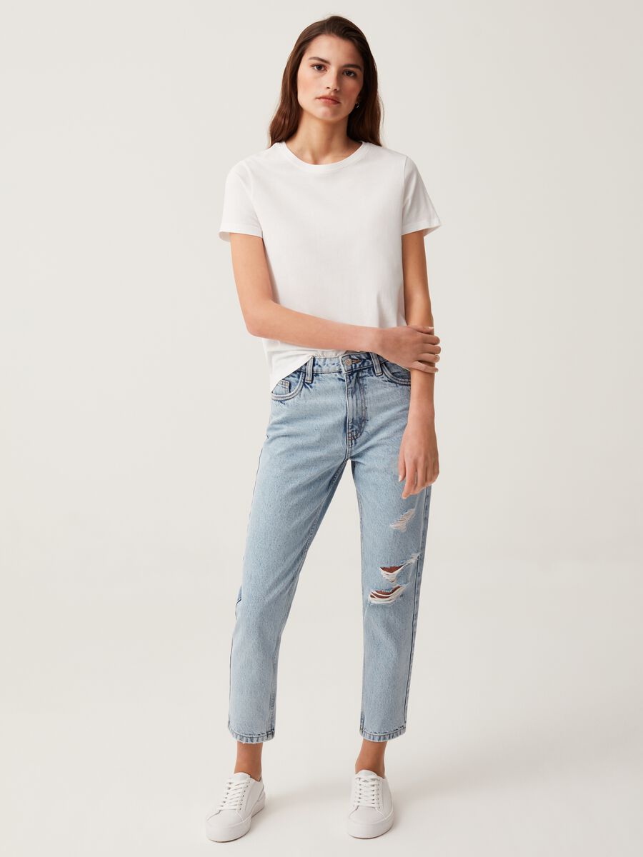 Cotton mum-fit jeans_0