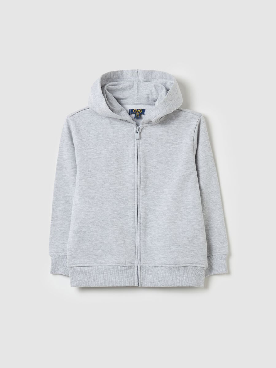 Organic cotton full-zip sweatshirt with hood_0