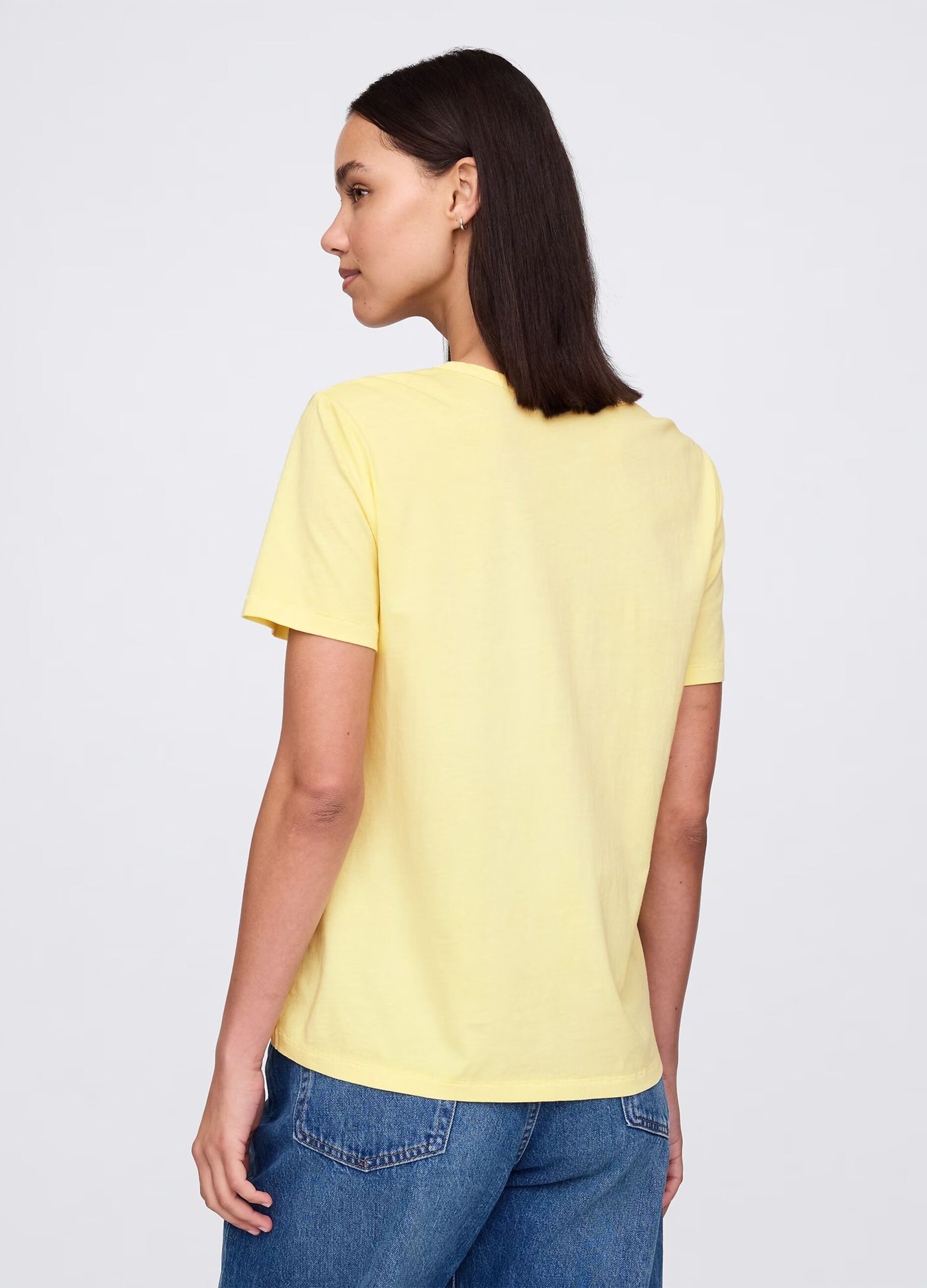 Yellow T-shirt in 100% cotton