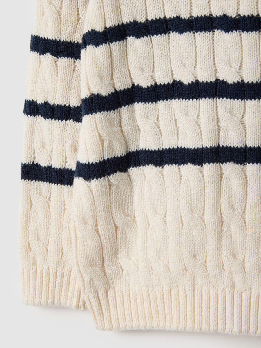 Striped multicolour pure cotton jumper, regular fit for baby_3