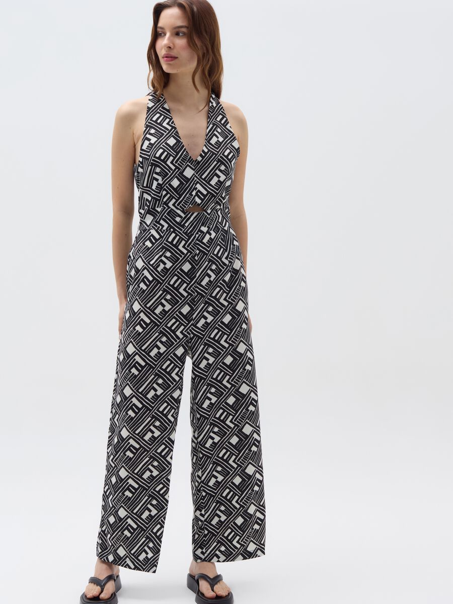 Jumpsuit with geometric pattern_0