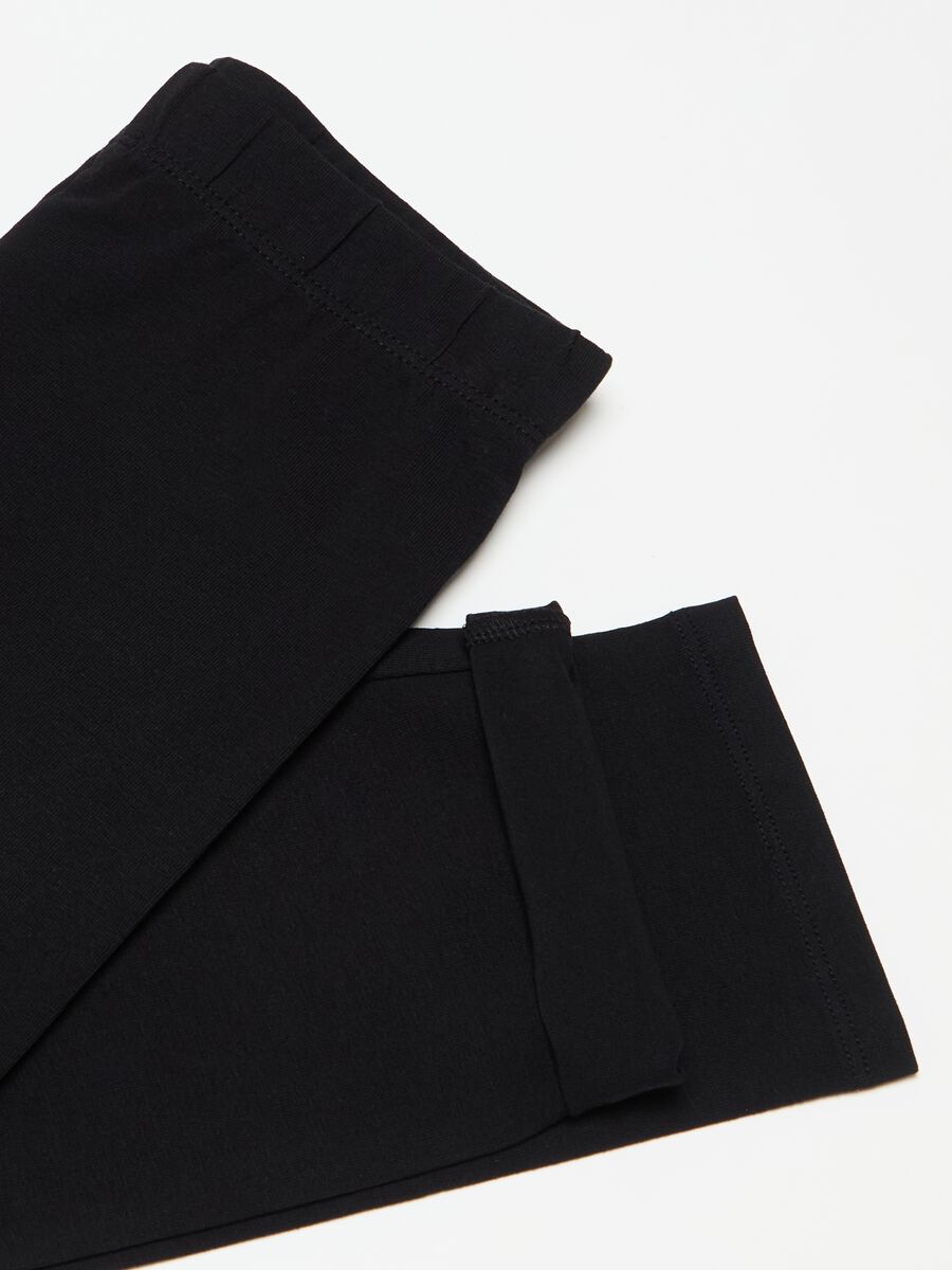 Solid colour three-quarter leggings_2