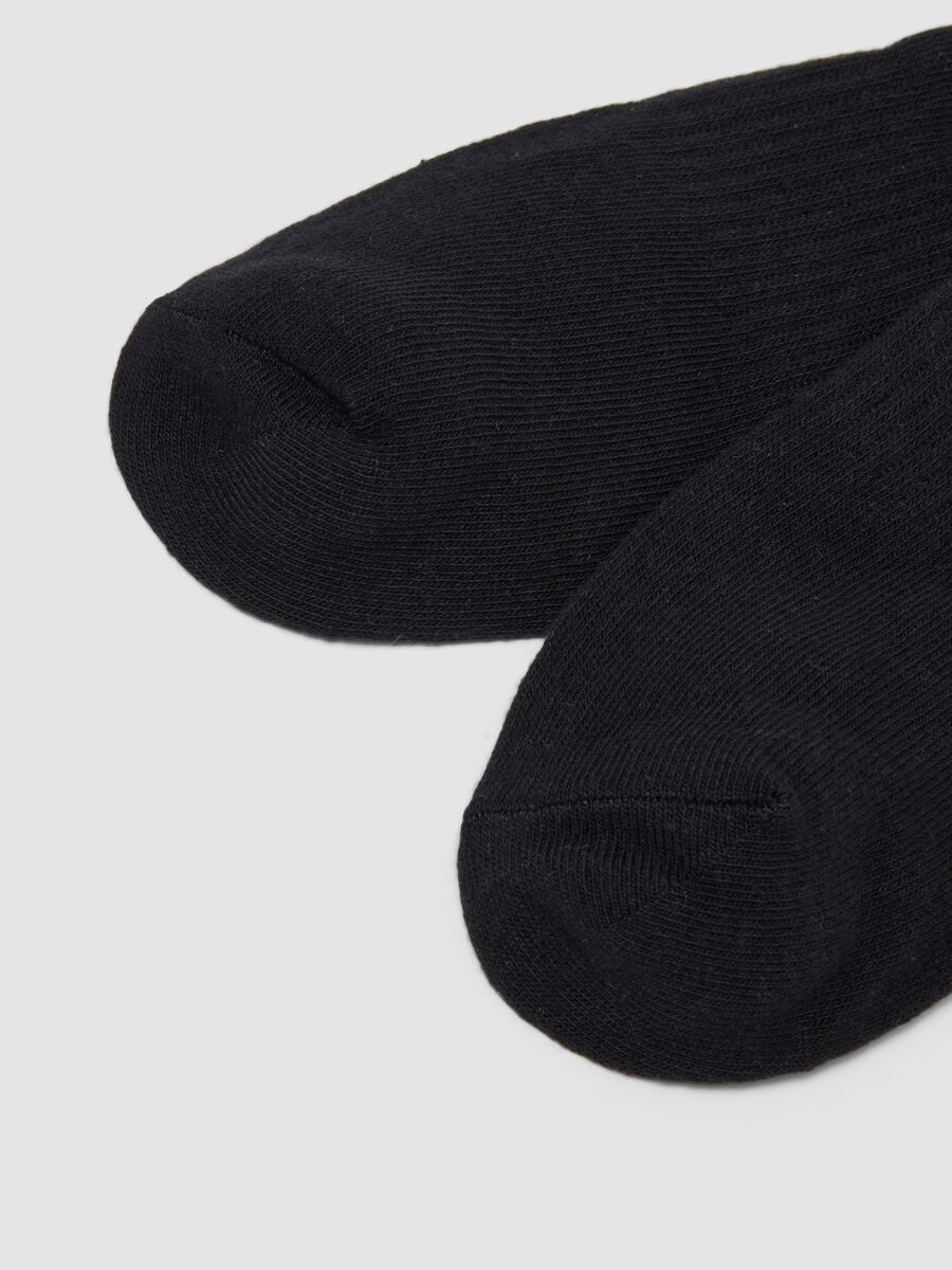 Pack of three ankle sports socks in black cotton blend_1