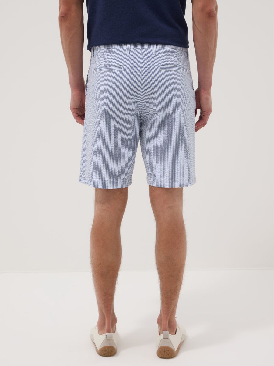 Light blue stretch cotton chino shorts_2