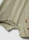 Green organic cotton baby romper with animal print_2