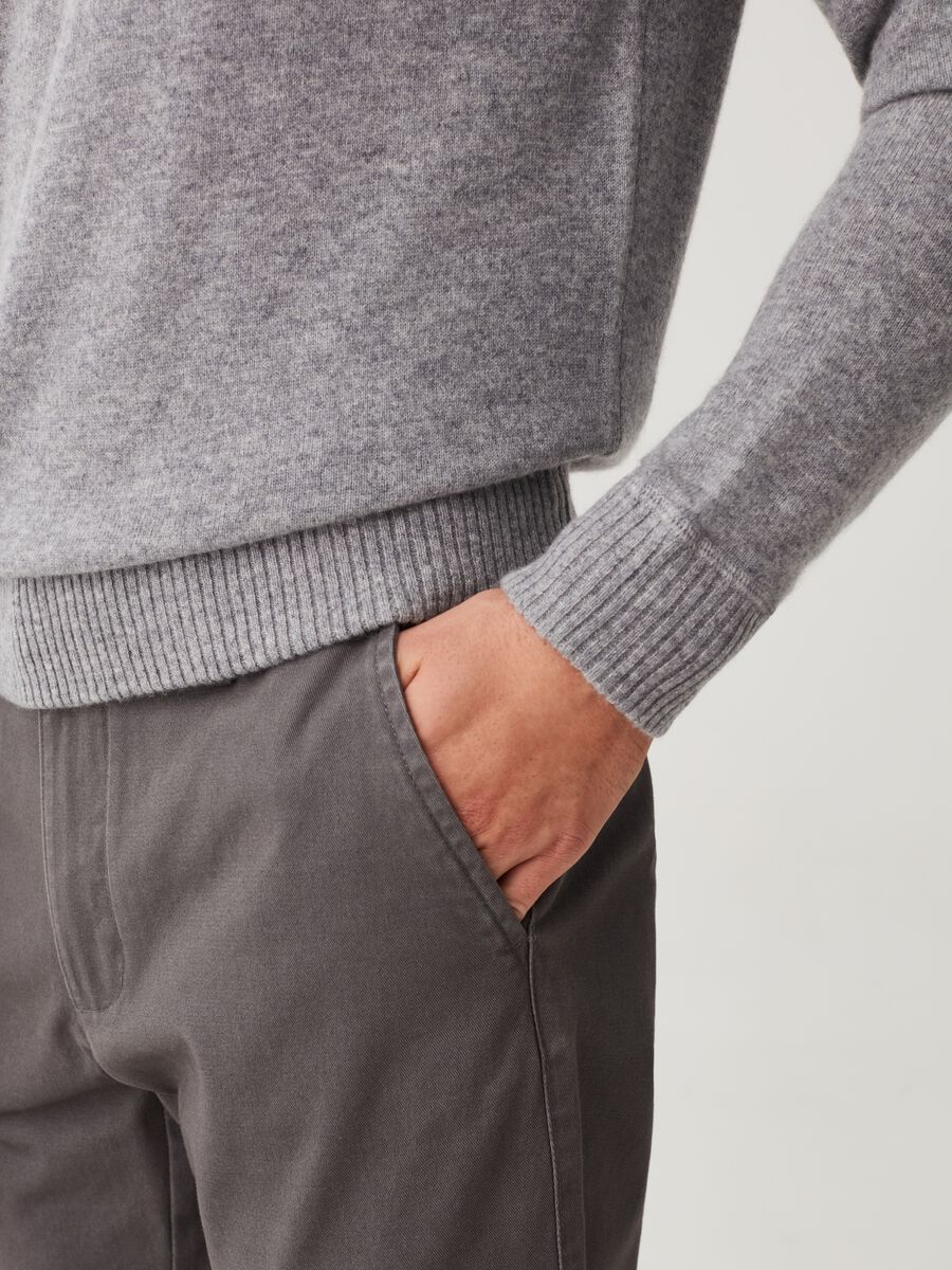 Pullover in cashmere con maniche raglan_3