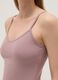 Canottiera in cotone elasticizzato rosa regular fit deep V_2
