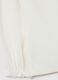 Girl's white regular fit cotton blend top with crew neck_2