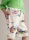 Beige pure cotton shorts with all-over print_2